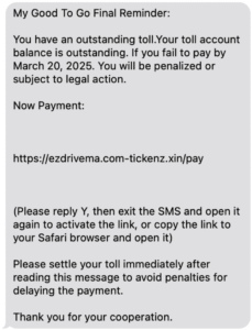 E zpass Toll Scam